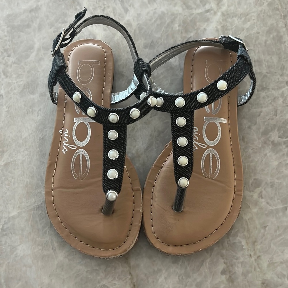 EUC • Bebe Girls Studded Sandals • Toddler Size 11